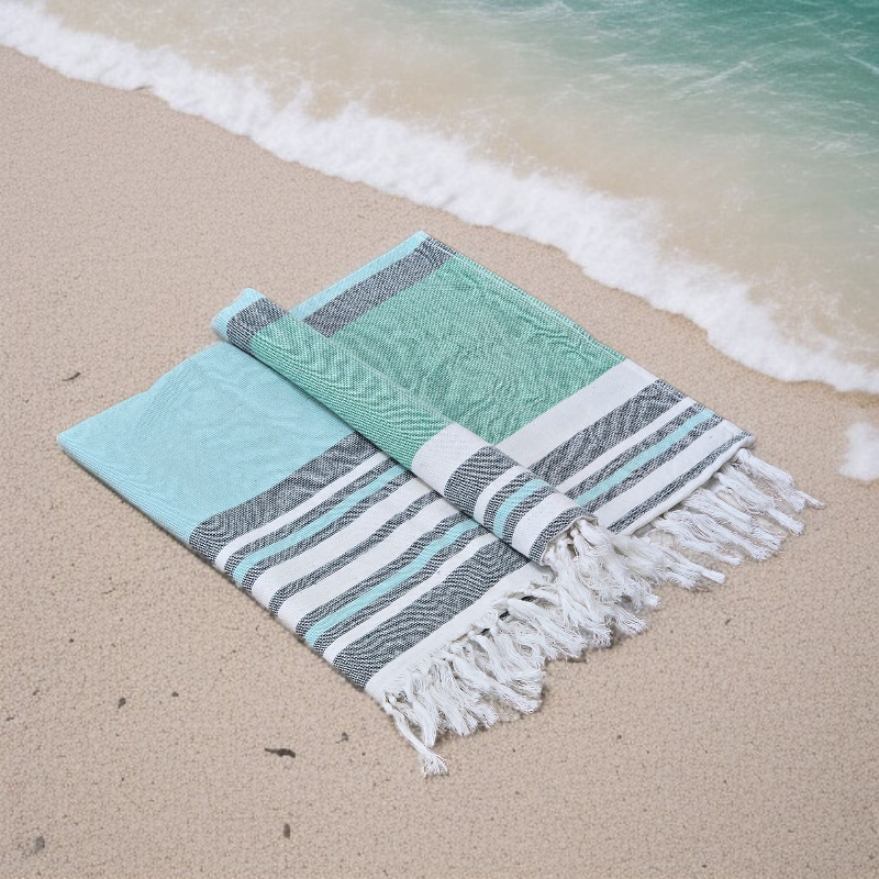 Bodrum Cotton Hammam Beach Towel with Tassels