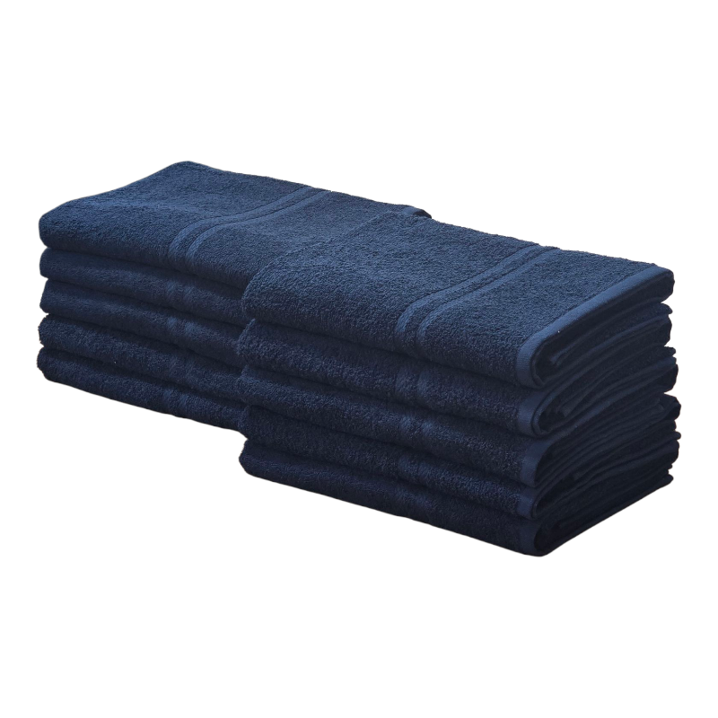 Hospitality: Bundle of 10 Nortex Bath Sheets Navy