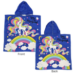 Kids Hooded Microfiber Ponchos - Variety of Designs