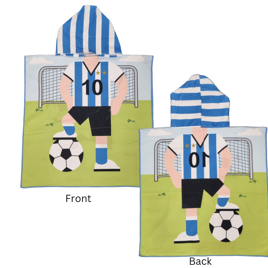 Kids Hooded Microfiber Ponchos - Variety of Designs