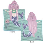 Kids Hooded Microfiber Ponchos - Variety of Designs