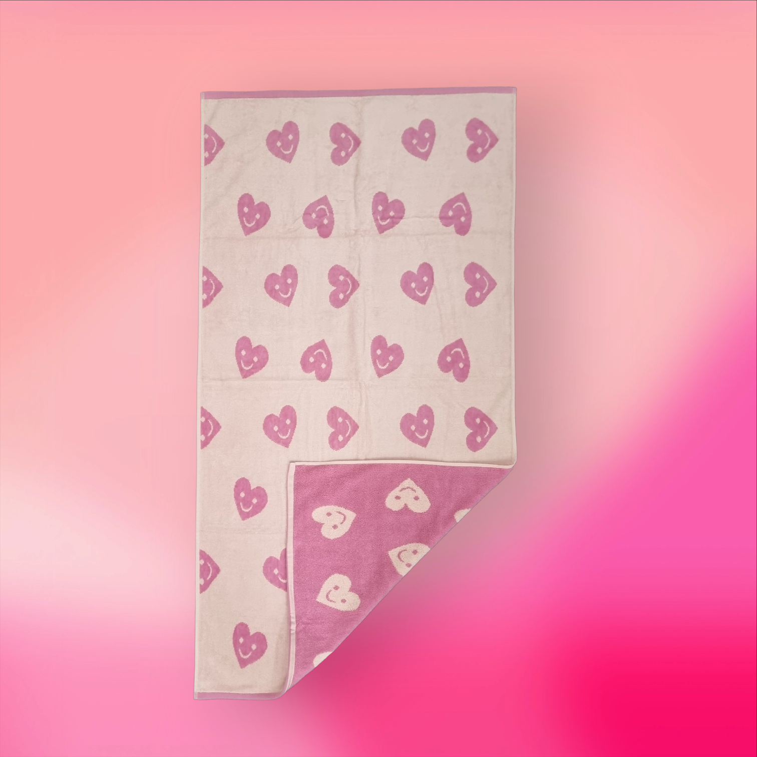 Pink Jacquard Beach Towels
