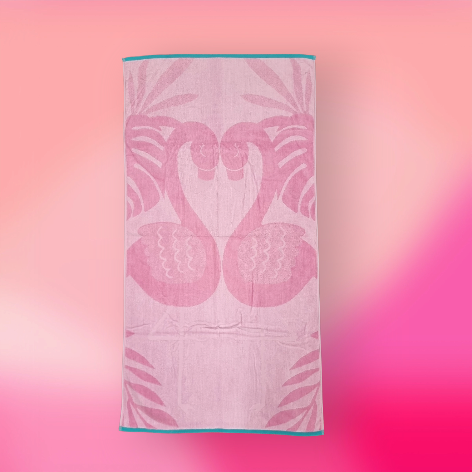 Pink Jacquard Beach Towels