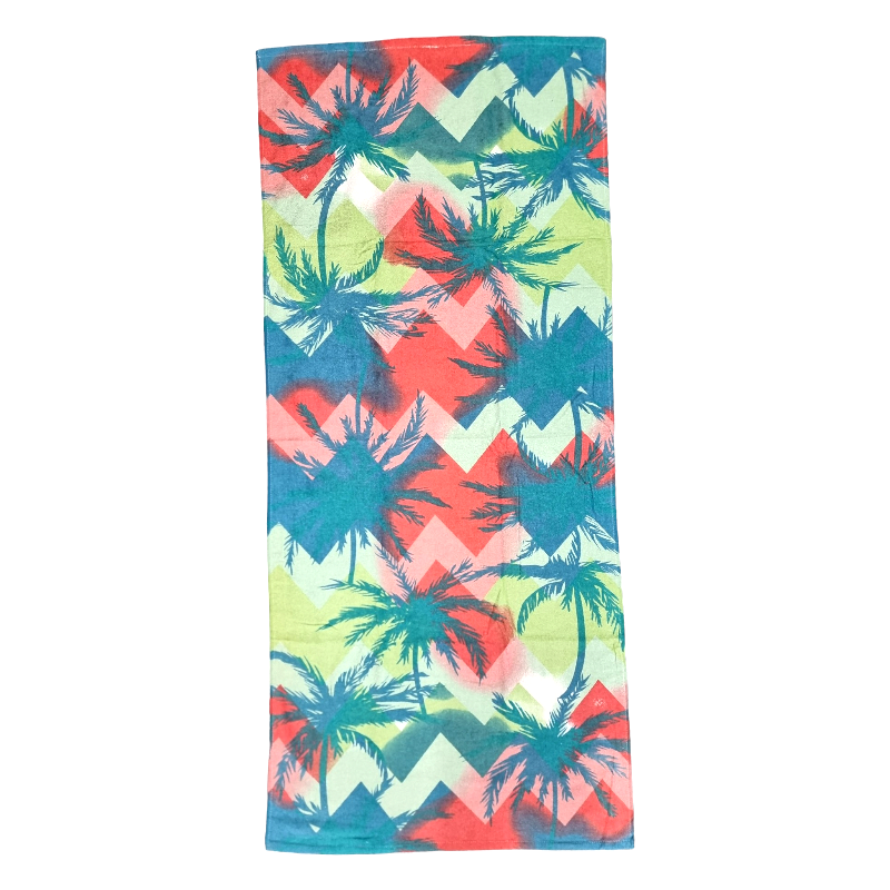 Zig Zag Palm Cotton Beach Towel