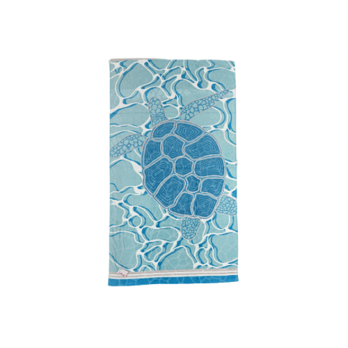 Shore Bliss Printed Beach Towel Turtle