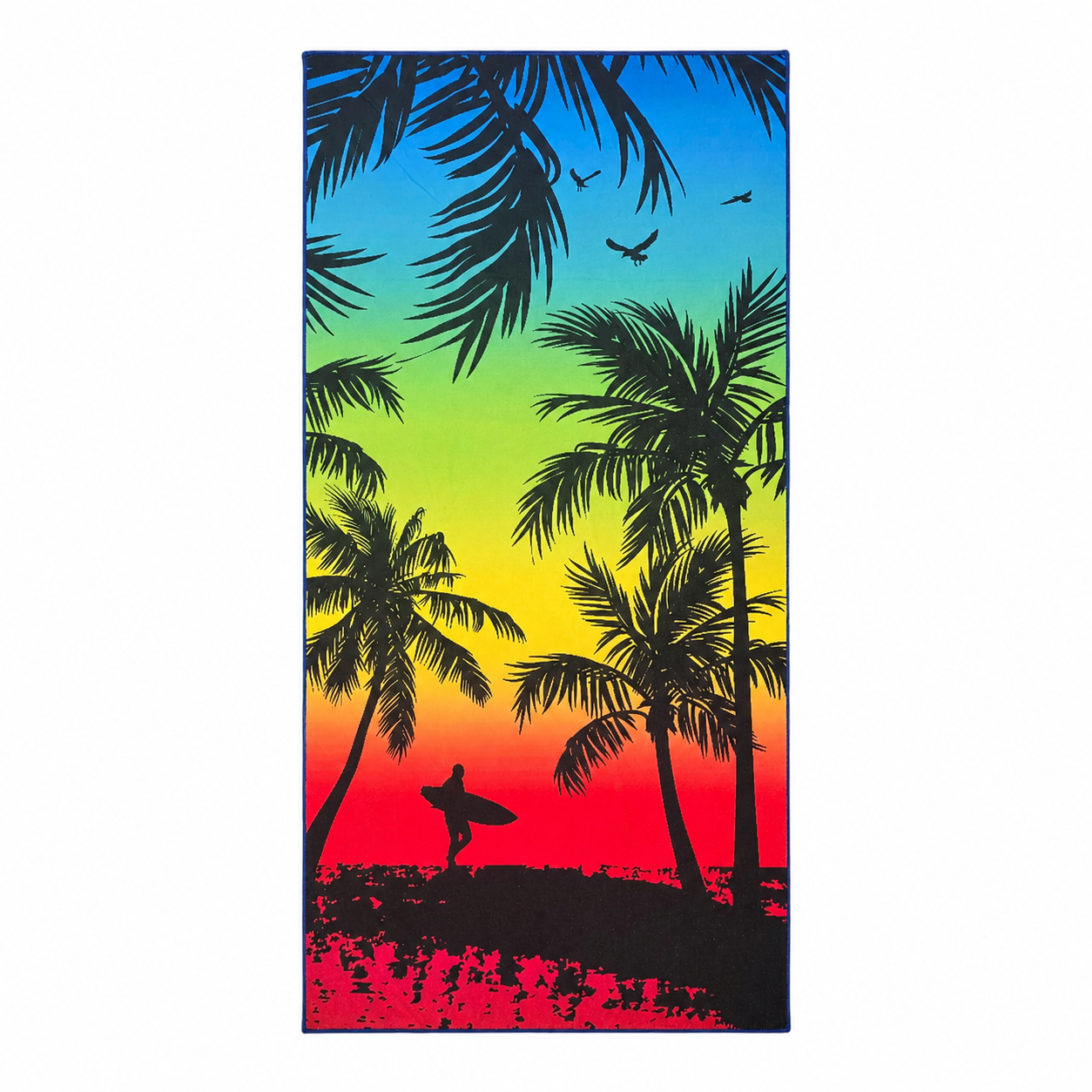Maldives Microfiber Beach Towel Rainbow Palms