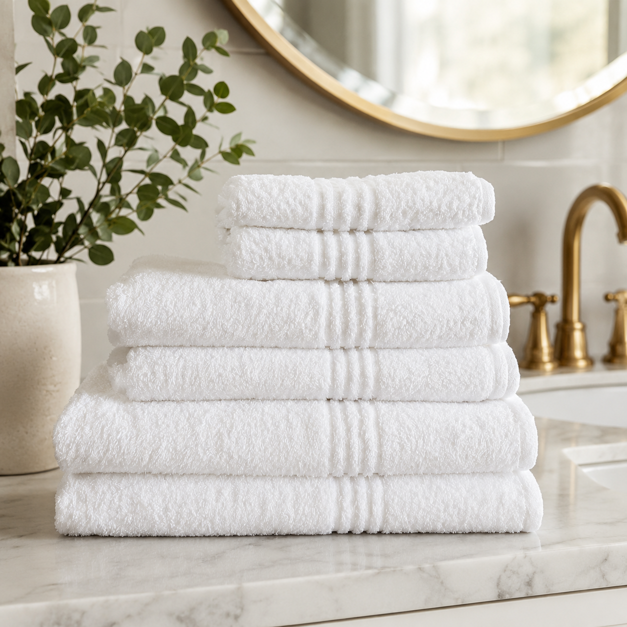 Nortex Snagfree White Bath Towel 485GSM