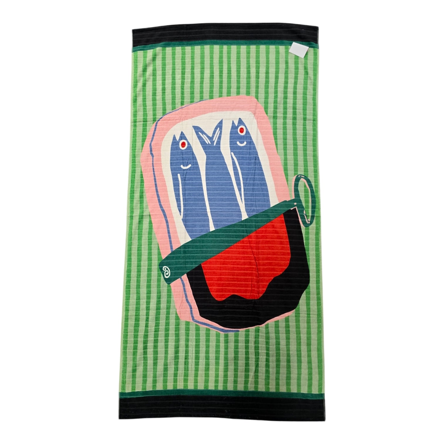 Shore Bliss Printed Beach Towel Sardines