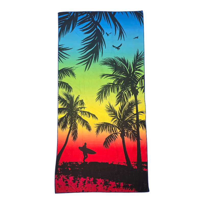 Rainbow Palms Microfiber Beach Towels 70x140cm
