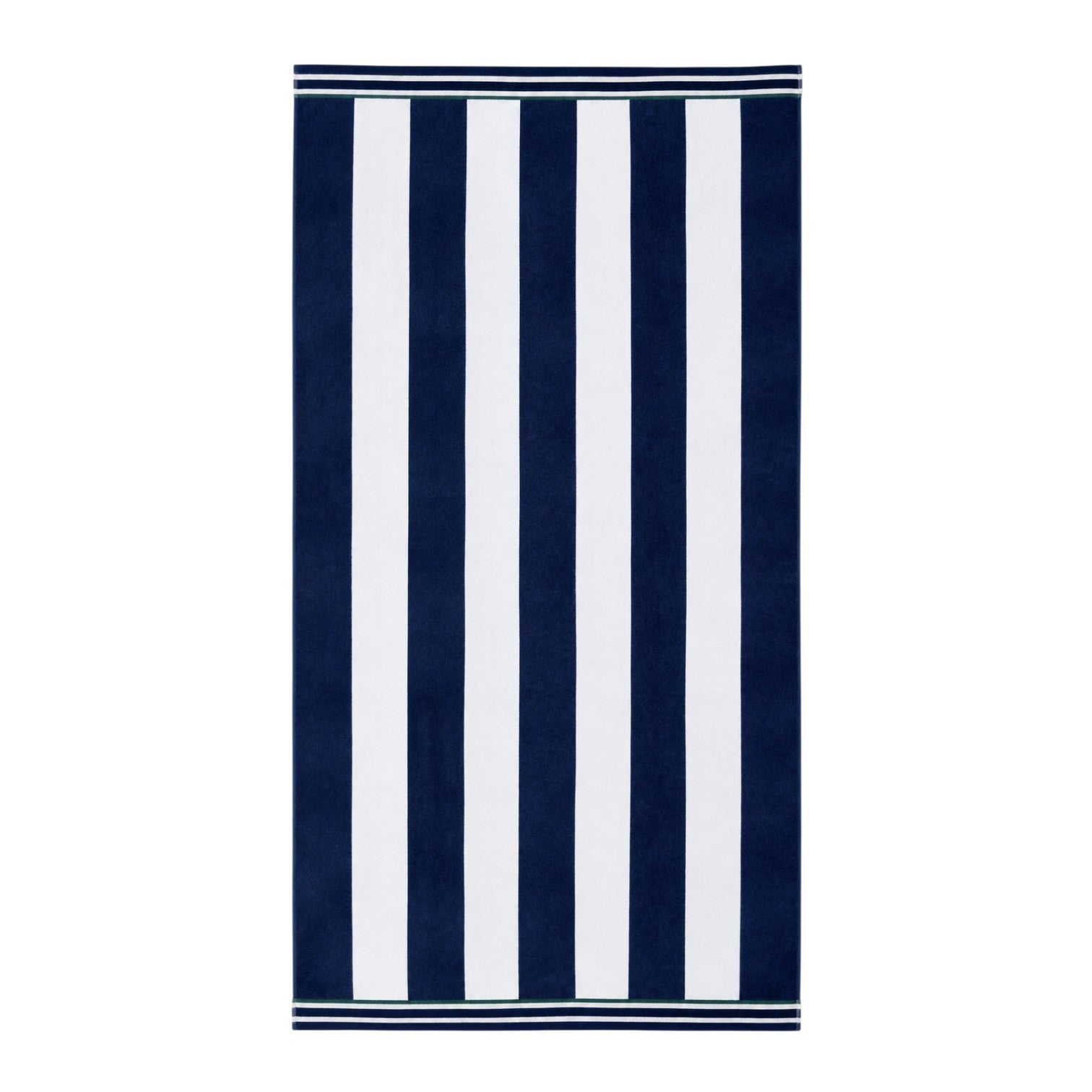 Jacquard Velour Striped Beach Towel Navy