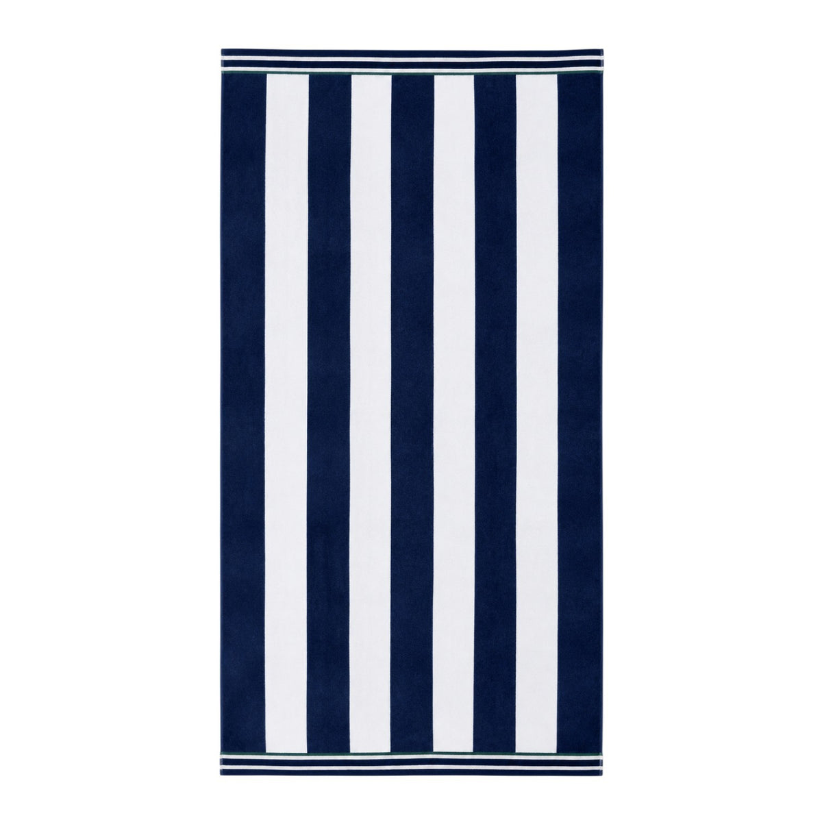 Jacquard Velour Striped Beach Towel Navy