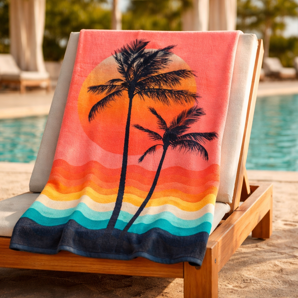 Sunset 100% Cotton Beach Towel