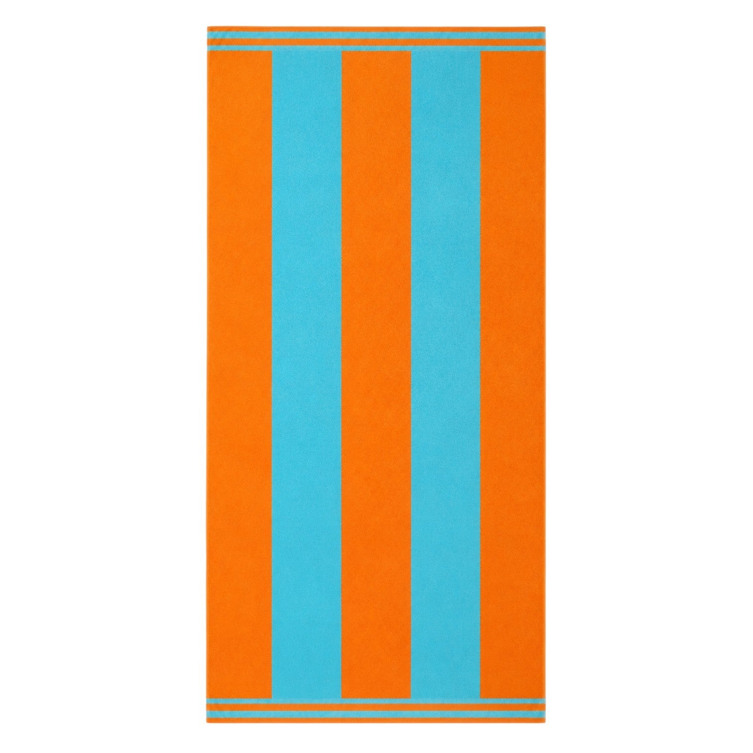 Jacquard Velour Striped Beach Towel Orange