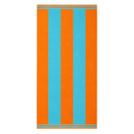 Jacquard Velour Striped Beach Towel Orange