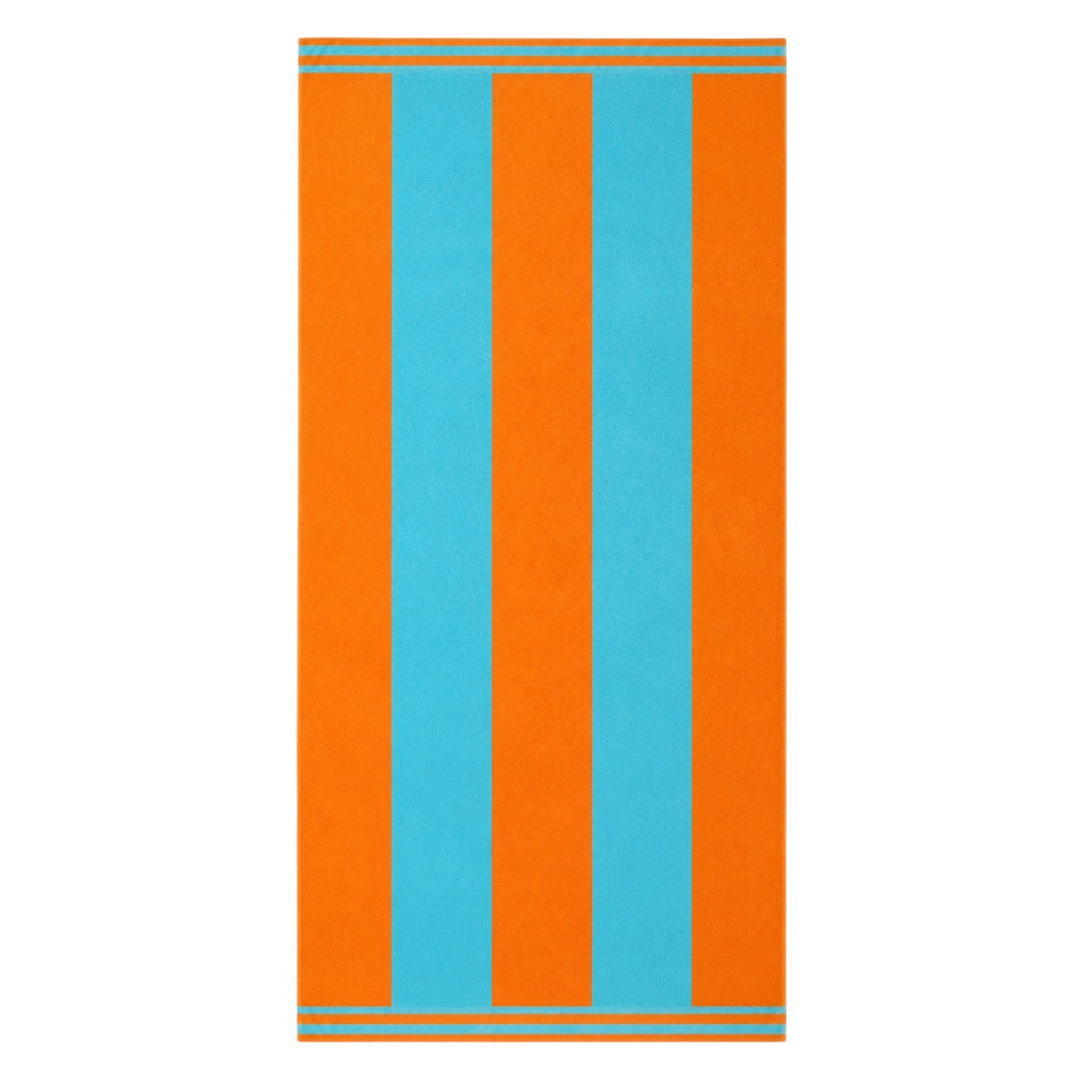 Jacquard Velour Striped Beach Towel Orange