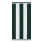 Jacquard Velour Striped Beach Towel Emerald