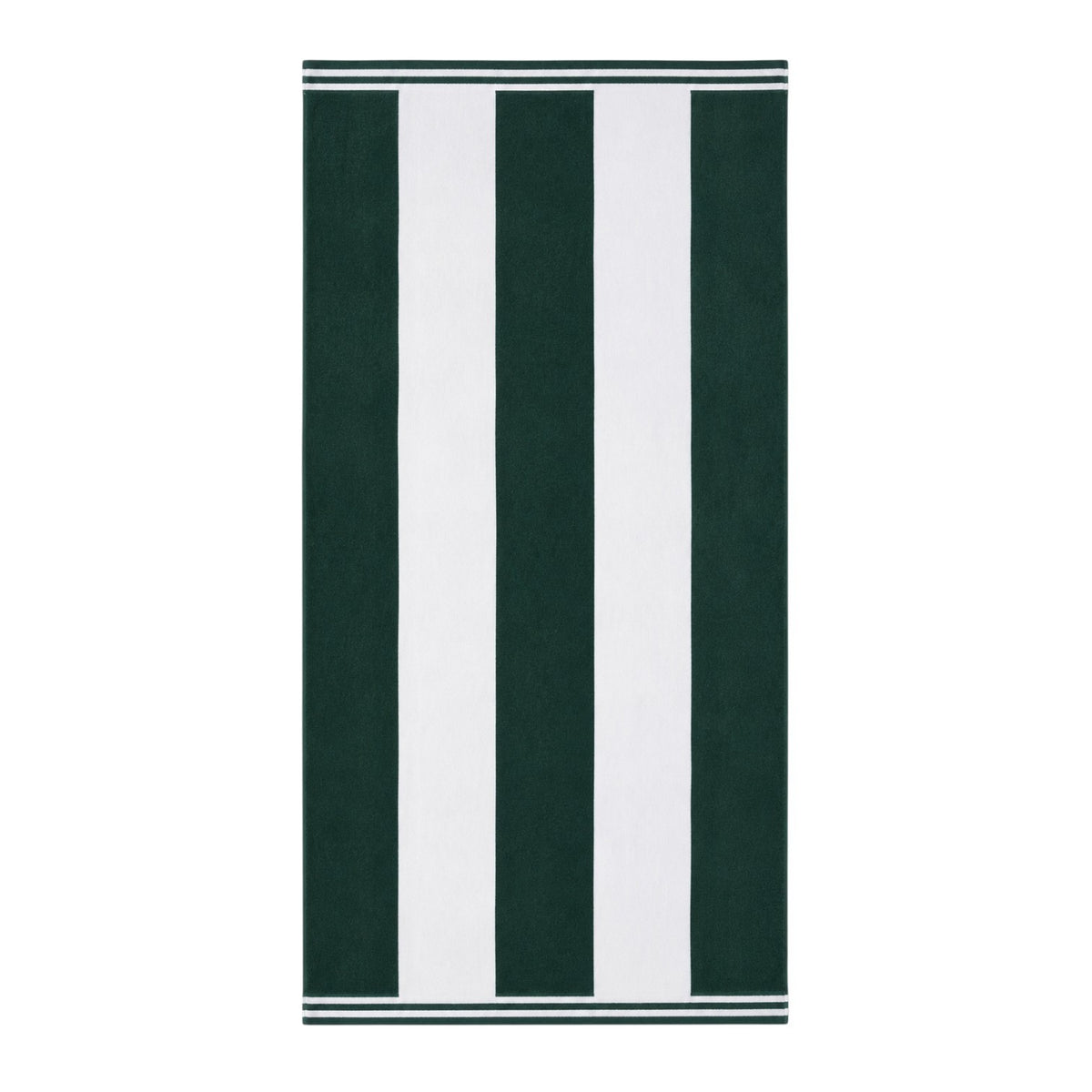 Jacquard Velour Striped Beach Towel Emerald