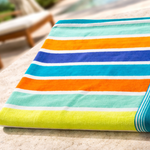 Teal Jaquard Woven Beach Towel
