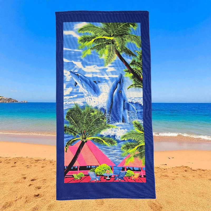 New Bali-Dolphin Microfiber Beach Towels 70x140cm