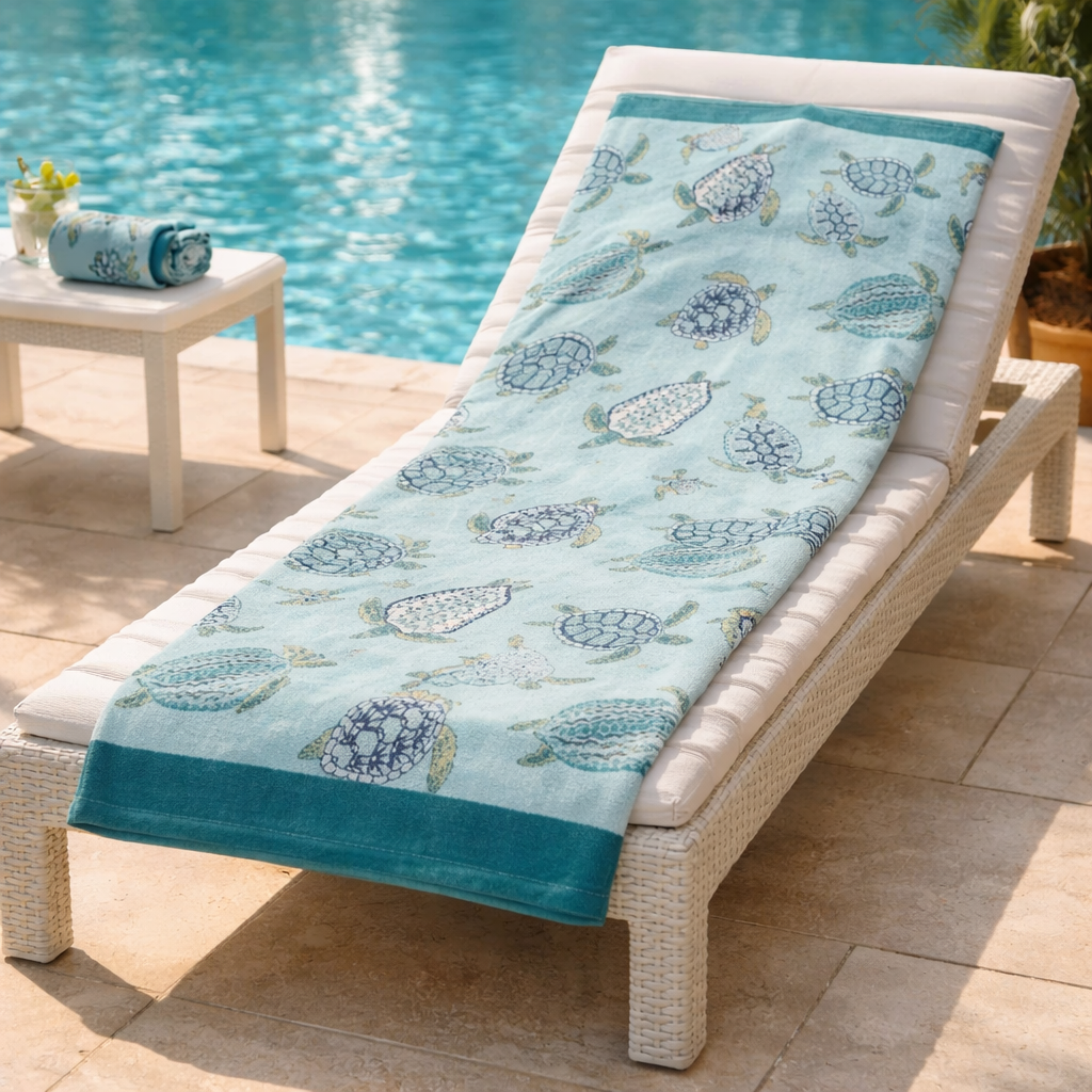 Turtles 100% Cotton Beach Towel