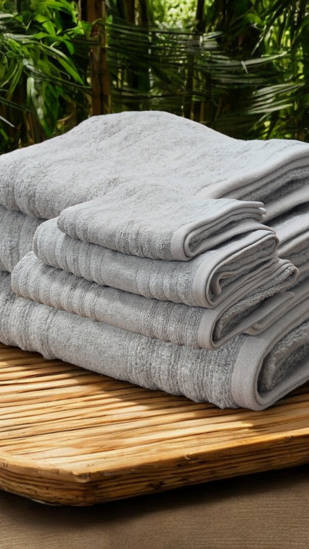 Bamboo Cotton Ribbed Towels
