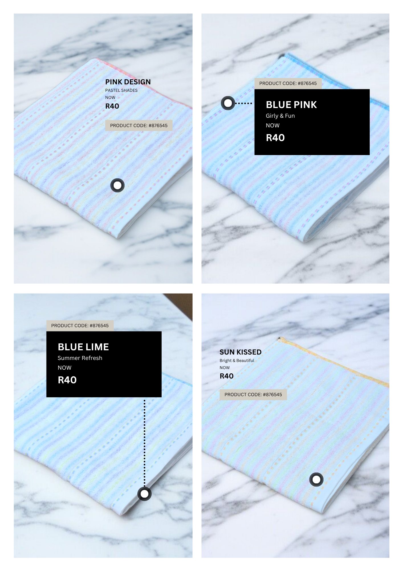 Pastel Dreams Bath Towels 60x120cm