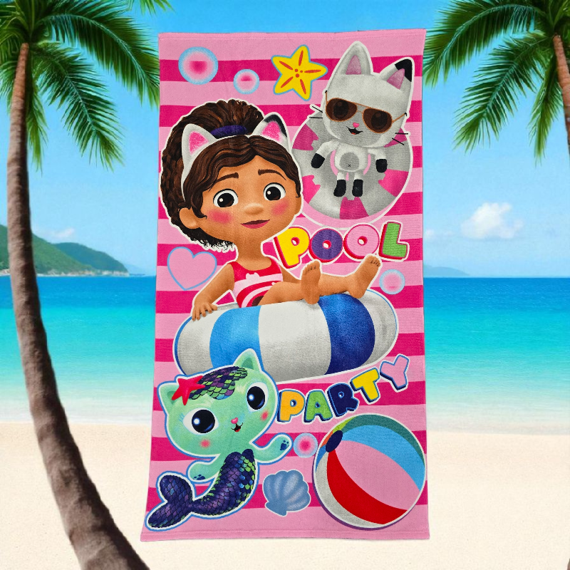 Gabbys Doll House Beach Towel - Official Licensed Merch