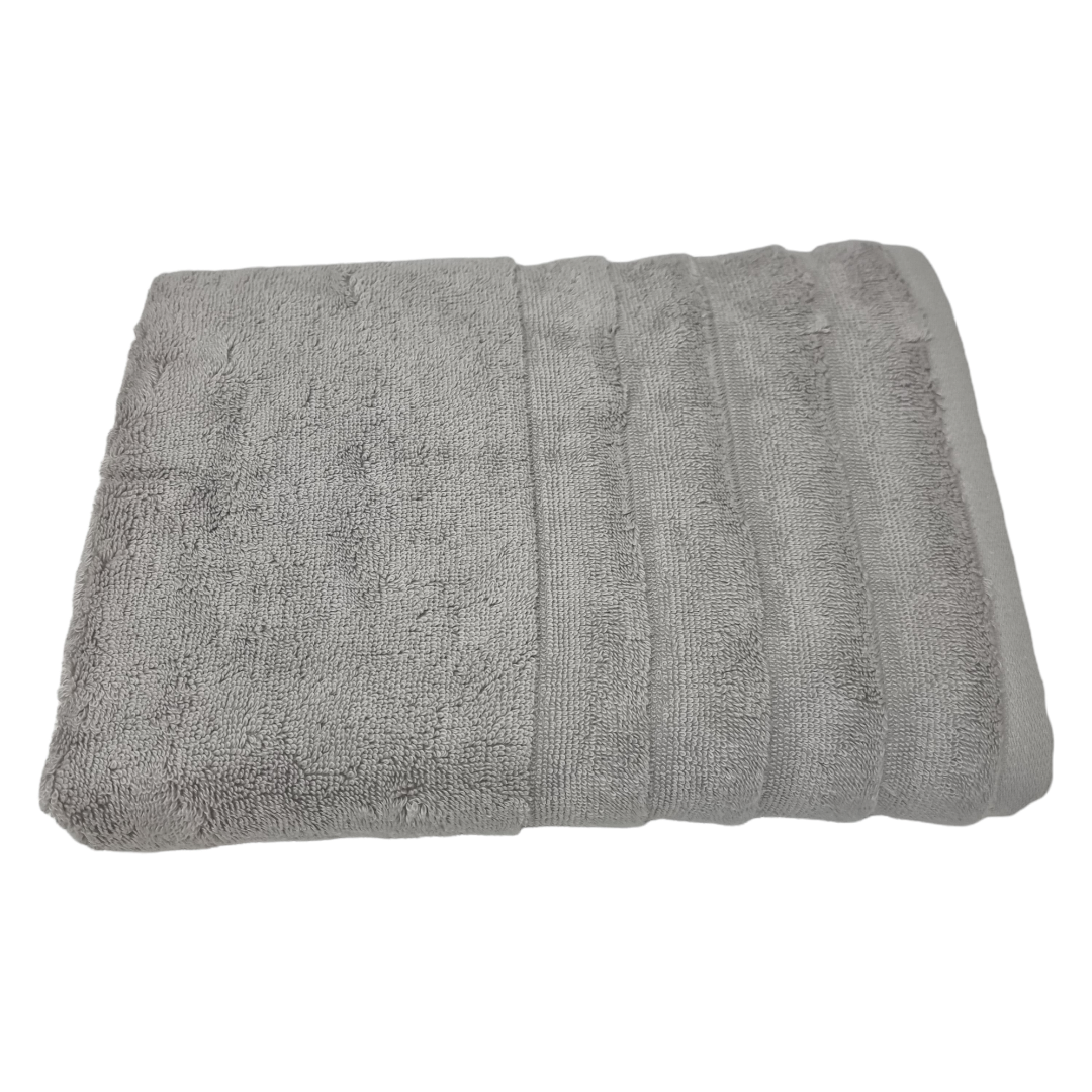 Grey Ribbed Luxury Bath Towels