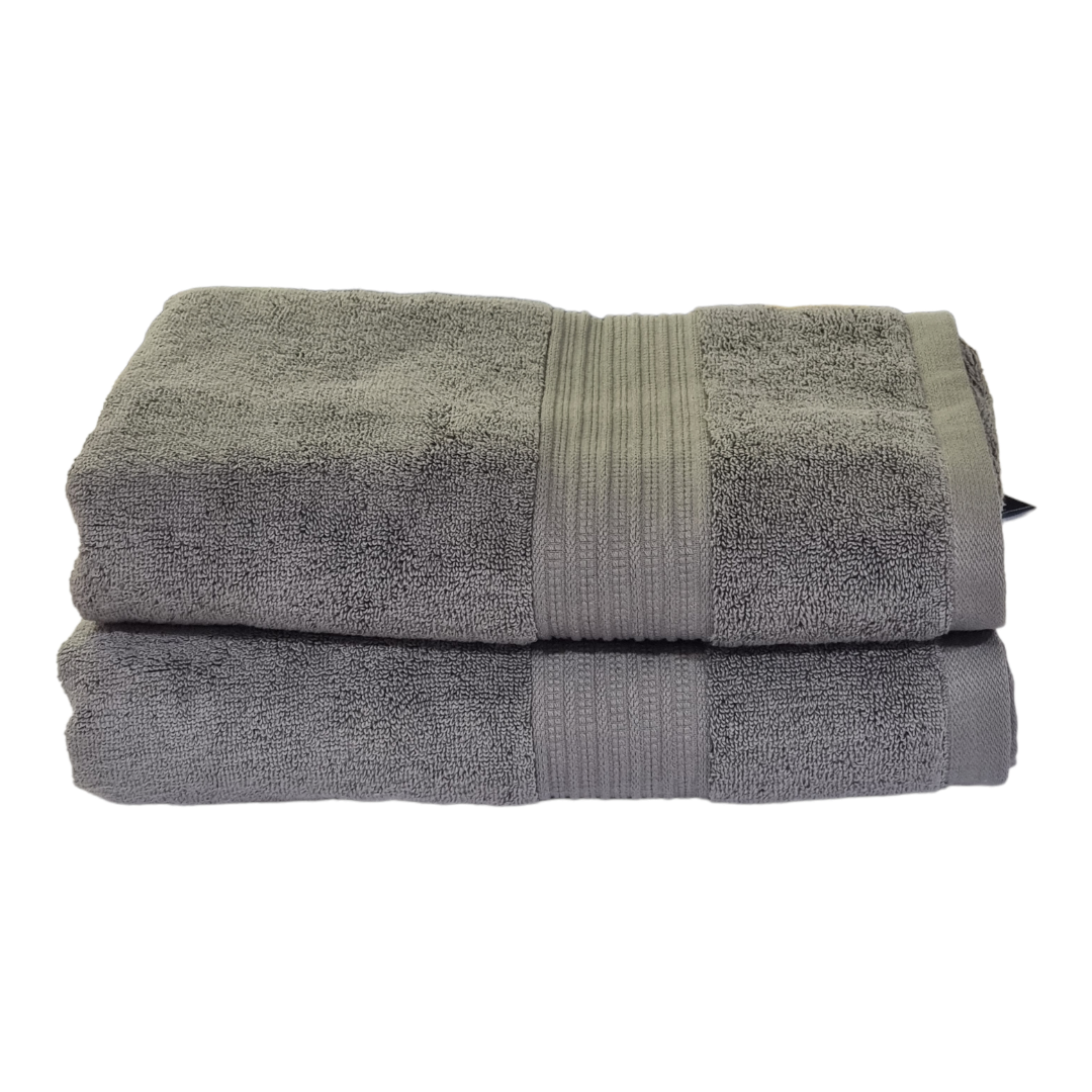 Set of 2 Luxury Thick Micro Cotton Bath Towels