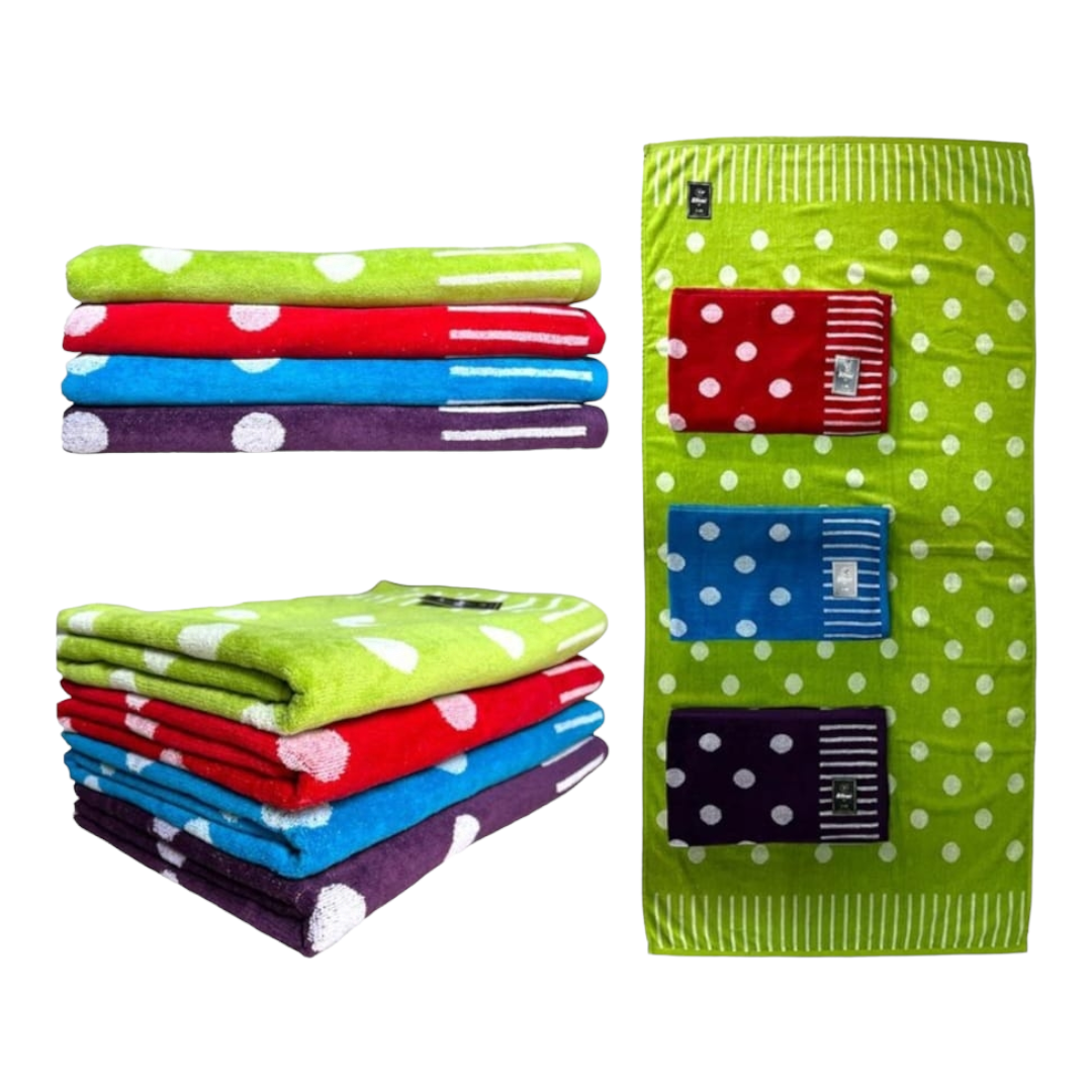 Velour Polka Dot Beach Towels